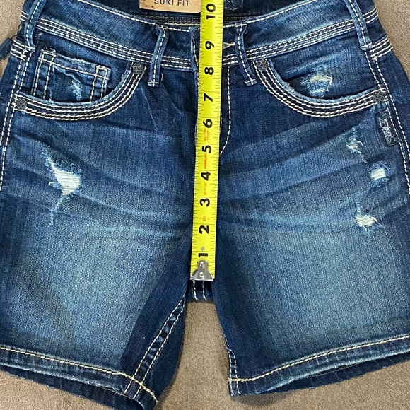 NWT Women’s SILVER SUKI HIGH SHORT Dark Wash Sz 25 - Picture 6 of 12
